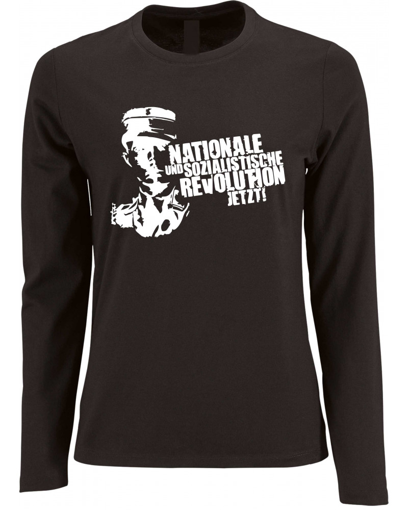 Damen Langarm Shirt (Nationale und sozialistische Revolution jetzt)