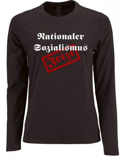 Damen Langarm Shirt (Nationaler Sozialismus jetzt)