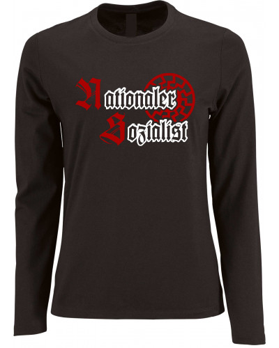 Damen Langarm Shirt (Nationaler Sozialist)