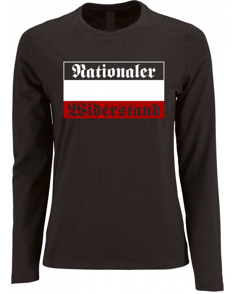 Damen Langarm Shirt (Nationaler Widerstand)