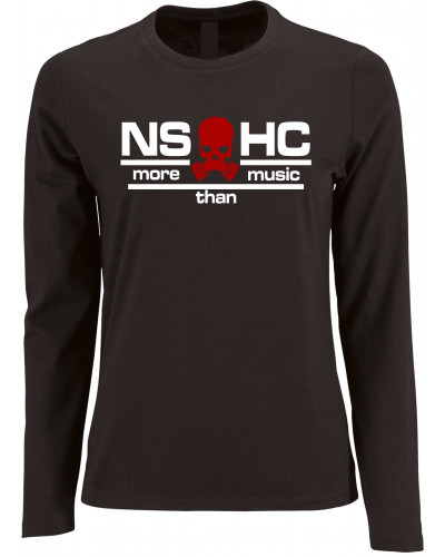 Damen Langarm Shirt (NS HC, more than music)