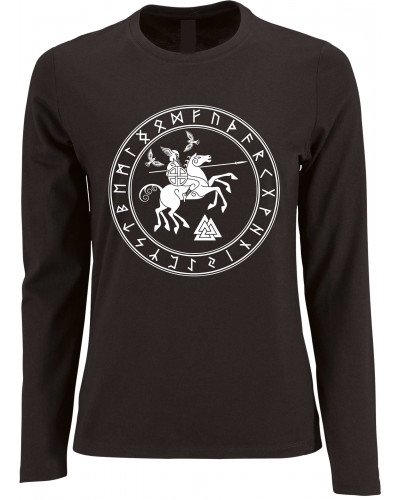 Damen Langarm Shirt (Odin und Sleipnir)