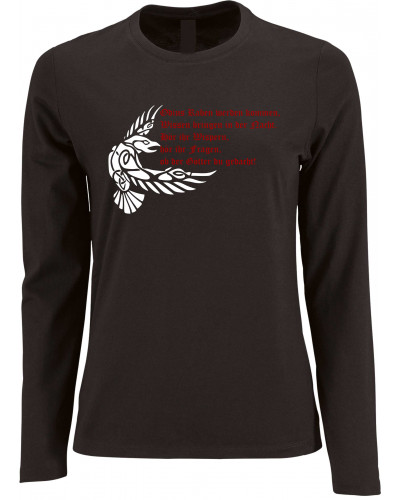 Damen Langarm Shirt (Odins Raben werden kommen)