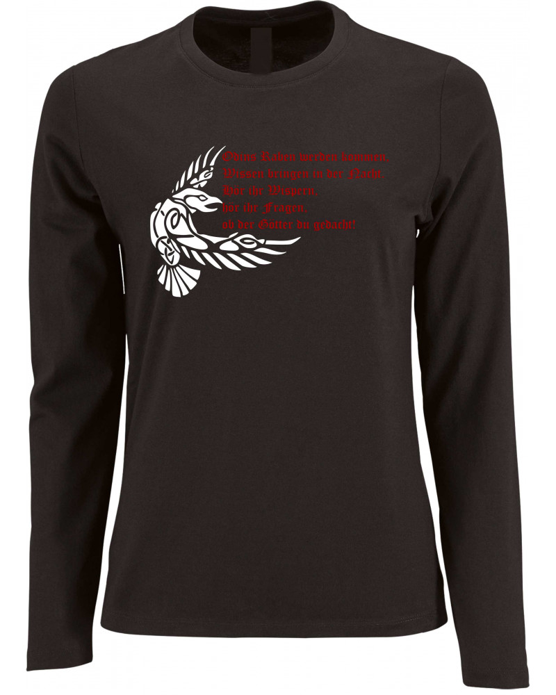 Damen Langarm Shirt (Odins Raben werden kommen)