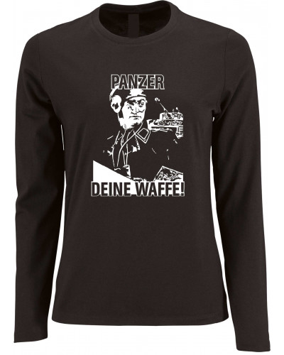 Damen Langarm Shirt (Panzer, deine Waffe!)