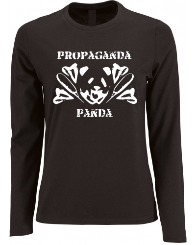 Damen Langarm Shirt (Propaganda Panda)