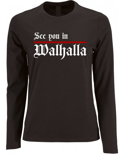 Damen Langarm Shirt (See you in Walhalla, Strich)