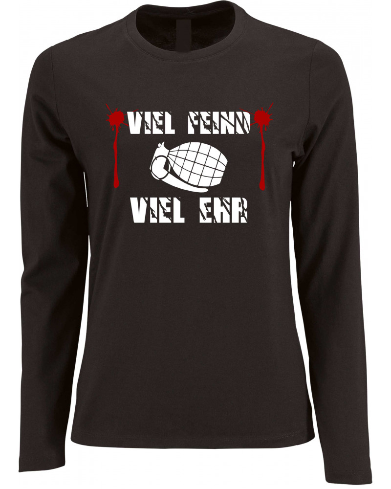 Damen Langarm Shirt (Viel feind viel Ehr)