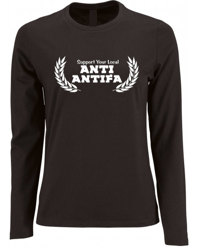 Damen Langarm Shirt (Anti-Antifa)
