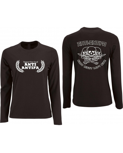Damen Langarm Shirt (Anti-Antifa)