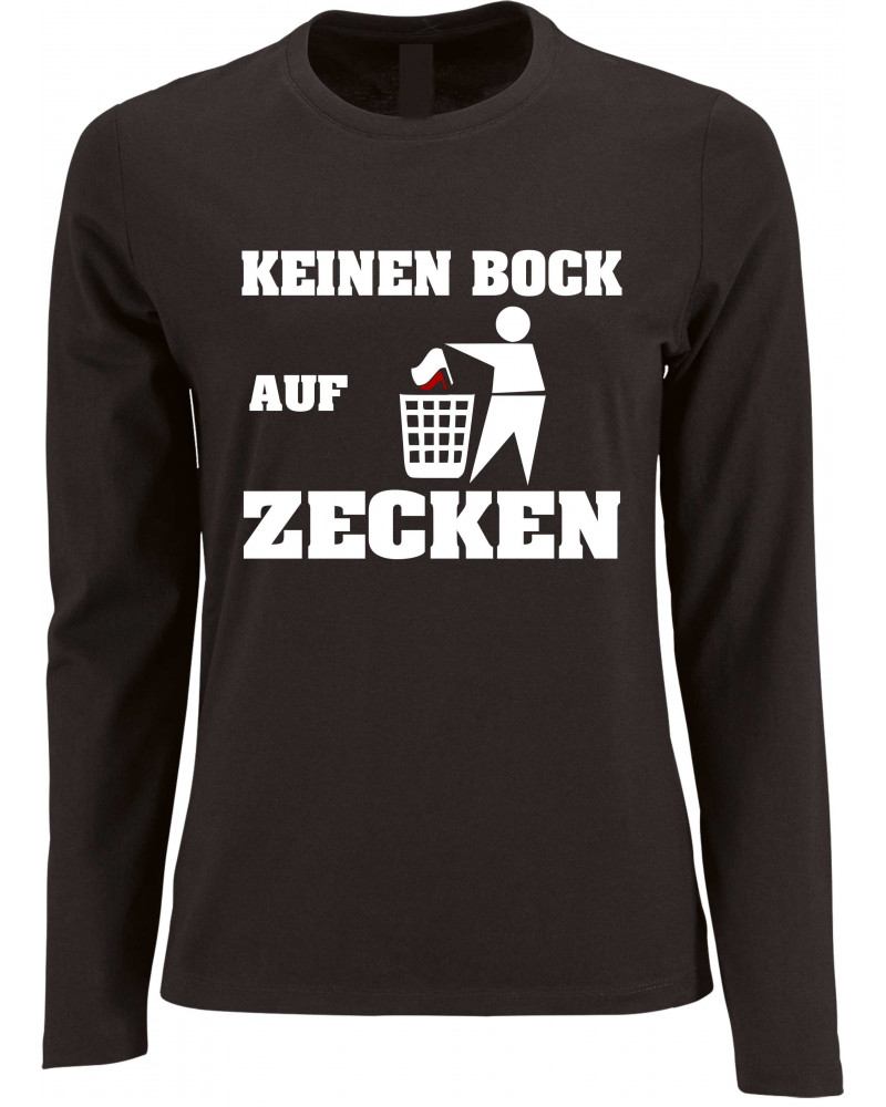 Damen Langarm Shirt (Keinen Bock auf Zecken)