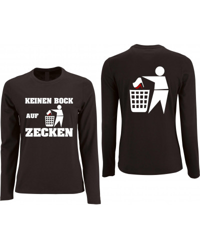 Damen Langarm Shirt (Keinen Bock auf Zecken)