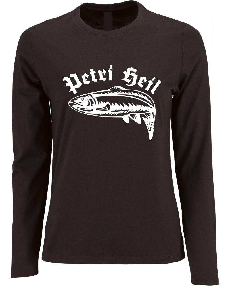 Damen Langarm Shirt (Petri Heil)