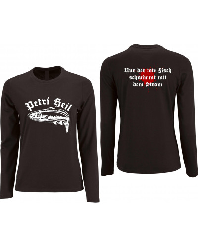 Damen Langarm Shirt (Petri Heil)