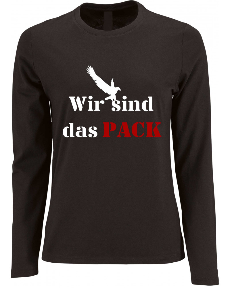 Damen Langarm Shirt (Wir sind das Pack)