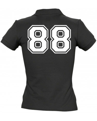 Besticktes Damen Poloshirt (100% White)