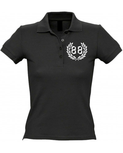 Besticktes Damen Poloshirt (88, kranz)