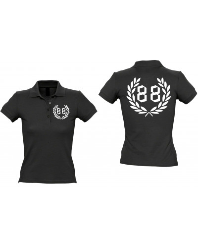 Besticktes Damen Poloshirt (88, kranz)