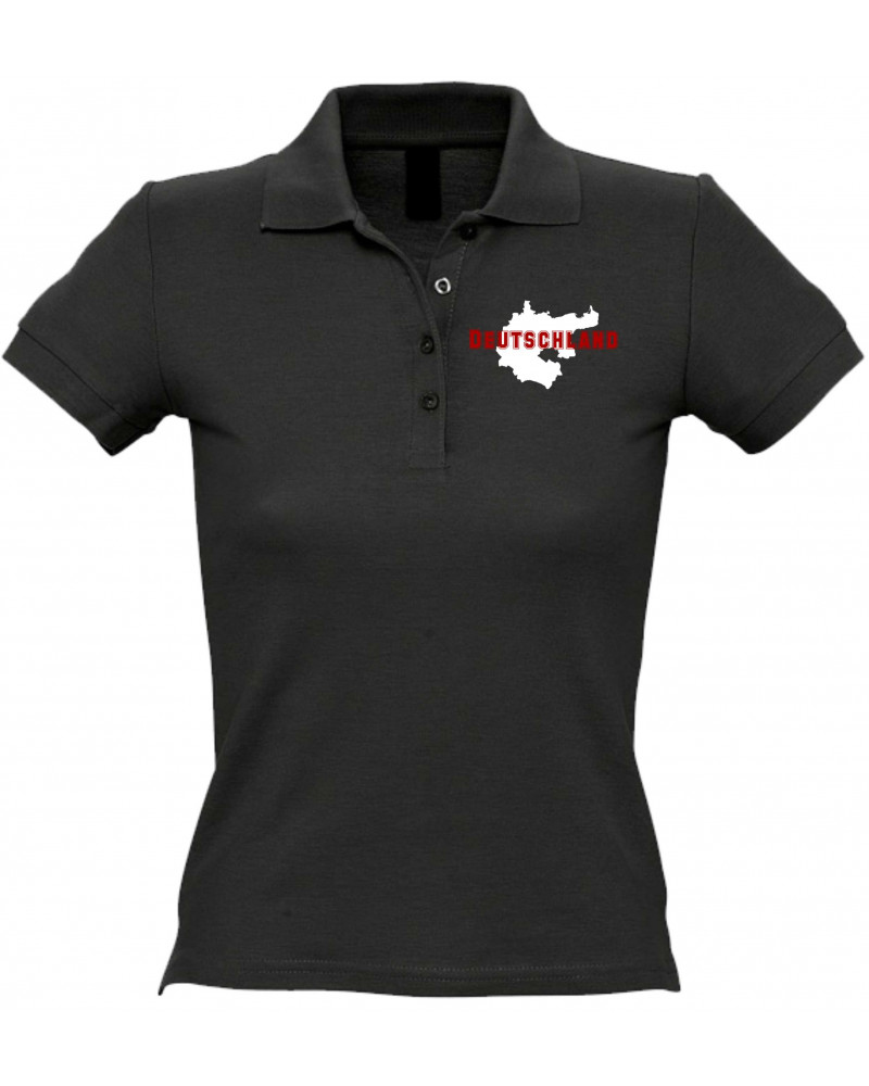Besticktes Damen Poloshirt (Aus liebe zur Heimat)