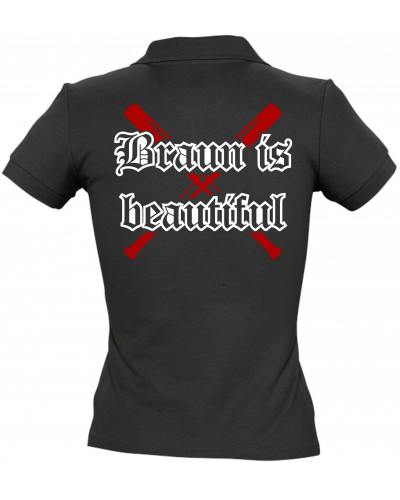 Besticktes Damen Poloshirt (Braun is beautiful)