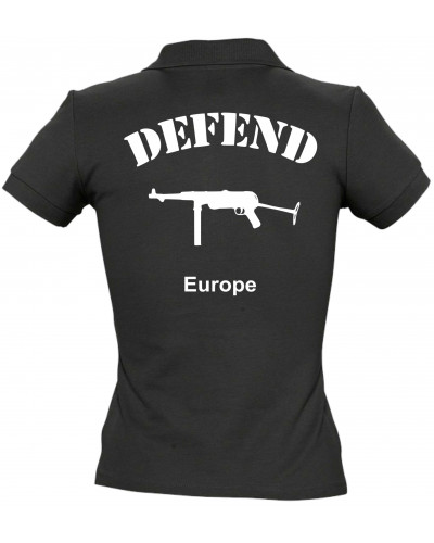 Besticktes Damen Poloshirt (Defend Europe)