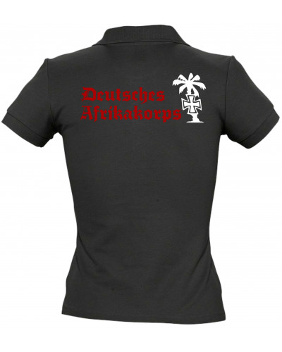 Besticktes Damen Poloshirt (Deutsches Afrikakorps)