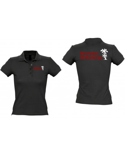 Besticktes Damen Poloshirt (Deutsches Afrikakorps)
