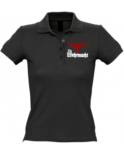 Besticktes Damen Poloshirt (Die Wehrmacht)