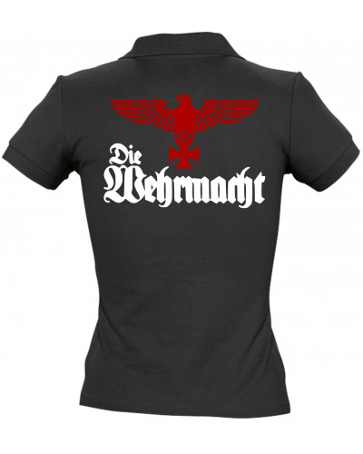 Besticktes Damen Poloshirt (Die Wehrmacht)