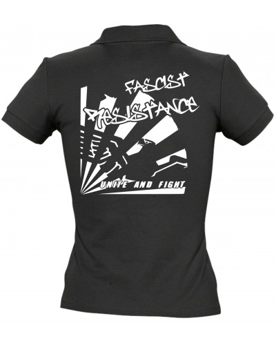 Besticktes Damen Poloshirt (Fascist Resistance)