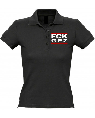Besticktes Damen Poloshirt (FCK GEZ)