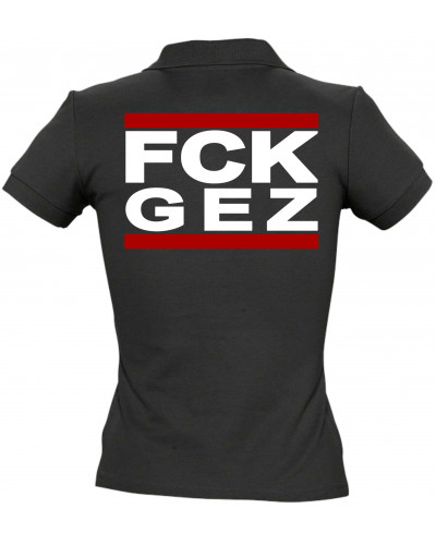 Besticktes Damen Poloshirt (FCK GEZ)