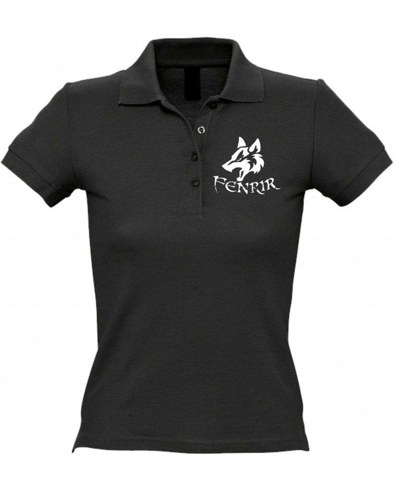 Besticktes Damen Poloshirt (Fenrir)