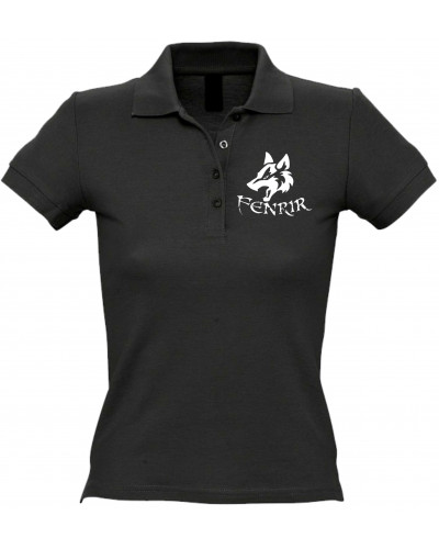 Besticktes Damen Poloshirt (Fenrir)