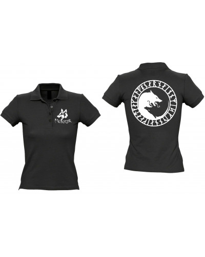 Besticktes Damen Poloshirt (Fenrir)