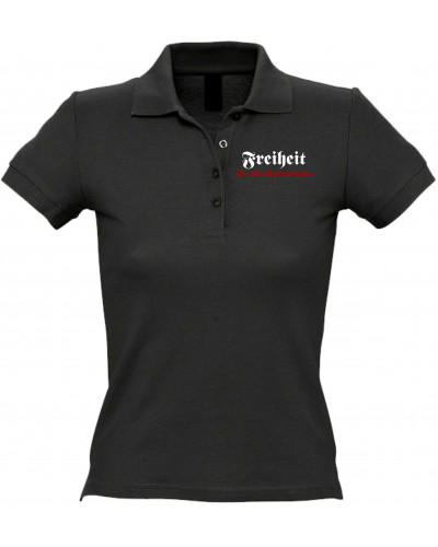 Besticktes Damen Poloshirt (Freiheit)