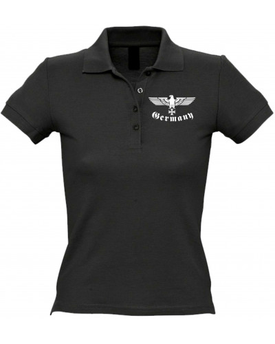 Besticktes Damen Poloshirt (Germany, Adler)