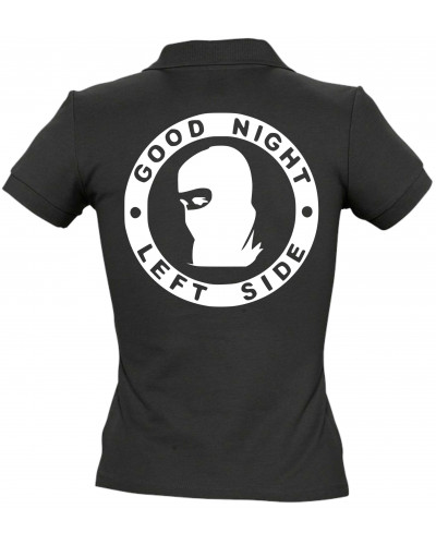 Besticktes Damen Poloshirt (Good night left side)