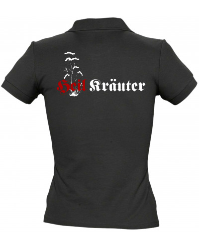 Besticktes Damen Poloshirt (Heil Kräuter)