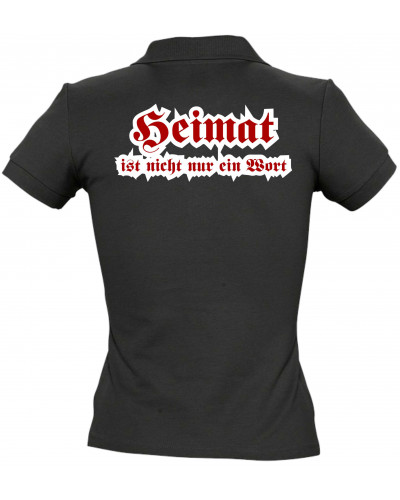 Besticktes Damen Poloshirt (Heimat ist nicht nur ein Wort)