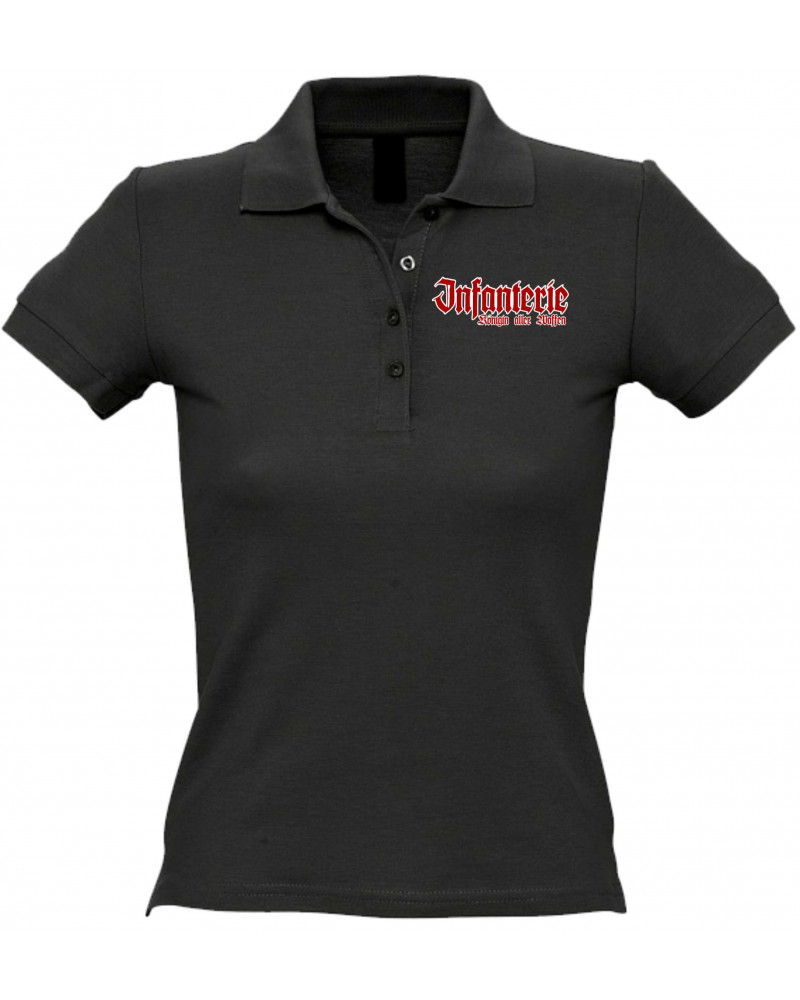 Besticktes Damen Poloshirt (Infanterie, Königin aller Waffen)