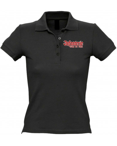 Besticktes Damen Poloshirt (Infanterie, Königin aller Waffen)