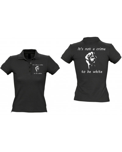 Besticktes Damen Poloshirt (Its not a crime to be white)