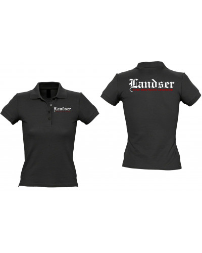 Besticktes Damen Poloshirt (Landser, eine deutsche legende)