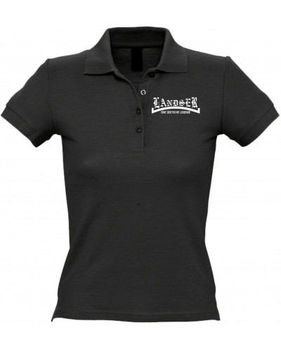 Besticktes Damen Poloshirt (Landser, weiß)