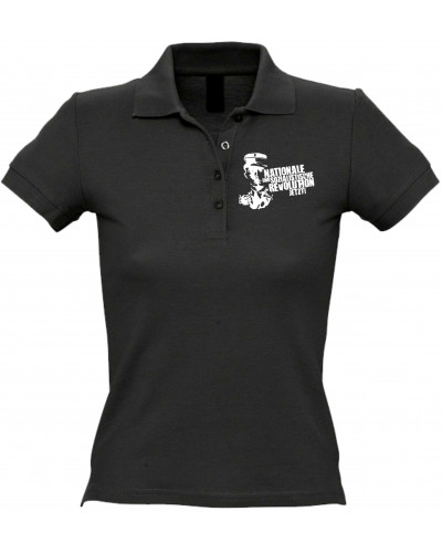 Besticktes Damen Poloshirt (Nationale und sozialistische Revolution jetzt)