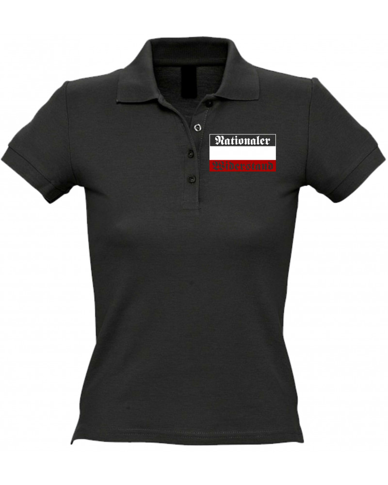 Besticktes Damen Poloshirt (Nationaler Widerstand)