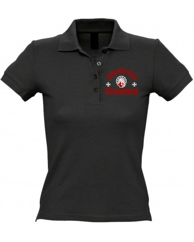 Besticktes Damen Poloshirt (Skinheads Deutschland)