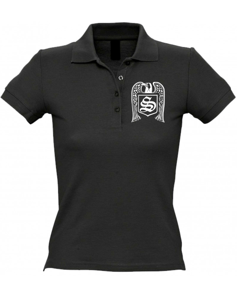 Besticktes Damen Poloshirt (Skrewdriver, Adler)