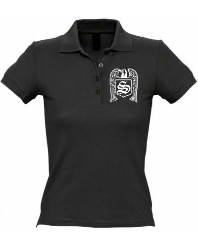 Besticktes Damen Poloshirt (Skrewdriver, Adler)